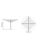 Brabantia Topspinner rotary dryer metallic grey 50m (British brand)