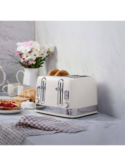 Next Laura Ashley Cotton White 4 Slice Toaster- Buy online at McGrocer