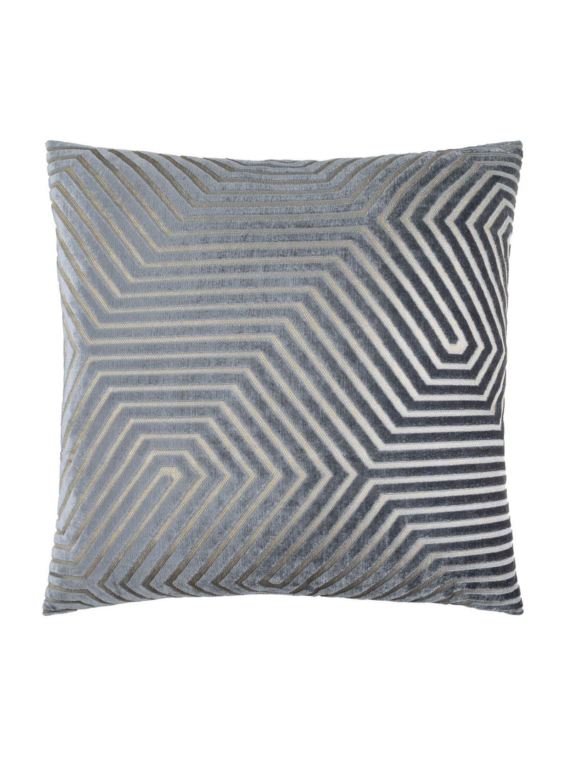Paoletti Charcoal Evoke Cut Velvet Cushion