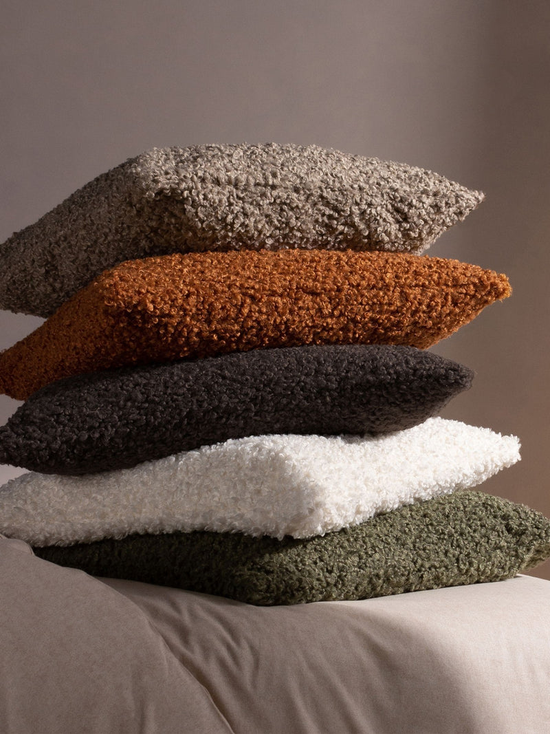 Yard chocolate chunky boucle cushion 45cm (British brand)