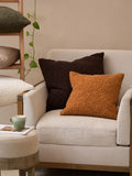 Yard chocolate chunky boucle cushion 45cm (British brand)