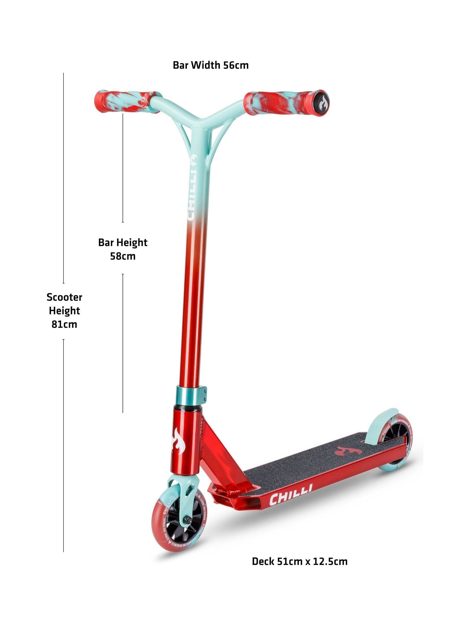 Micro Scooters Chilli Jumpstart stunt scooter Red/Teal - British product