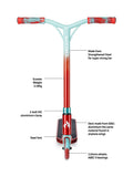 Micro Scooters Chilli Jumpstart stunt scooter Red/Teal - British product