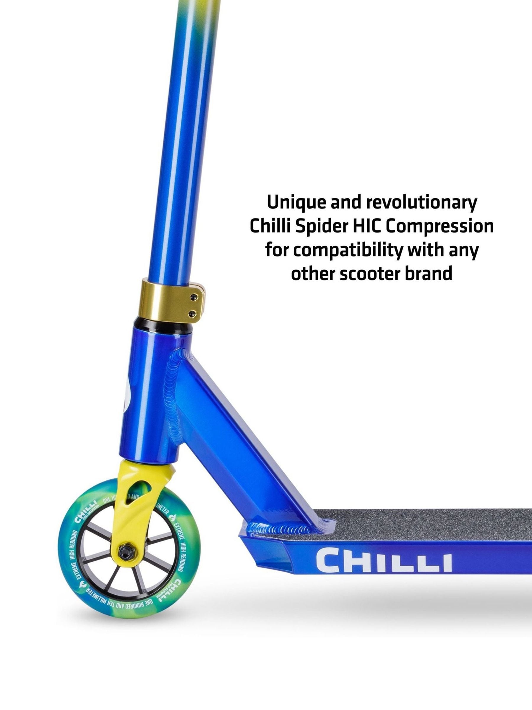Micro Scooters blue yellow Jumpstart stunt scooter - British product