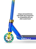 Micro Scooters blue yellow Jumpstart stunt scooter - British product