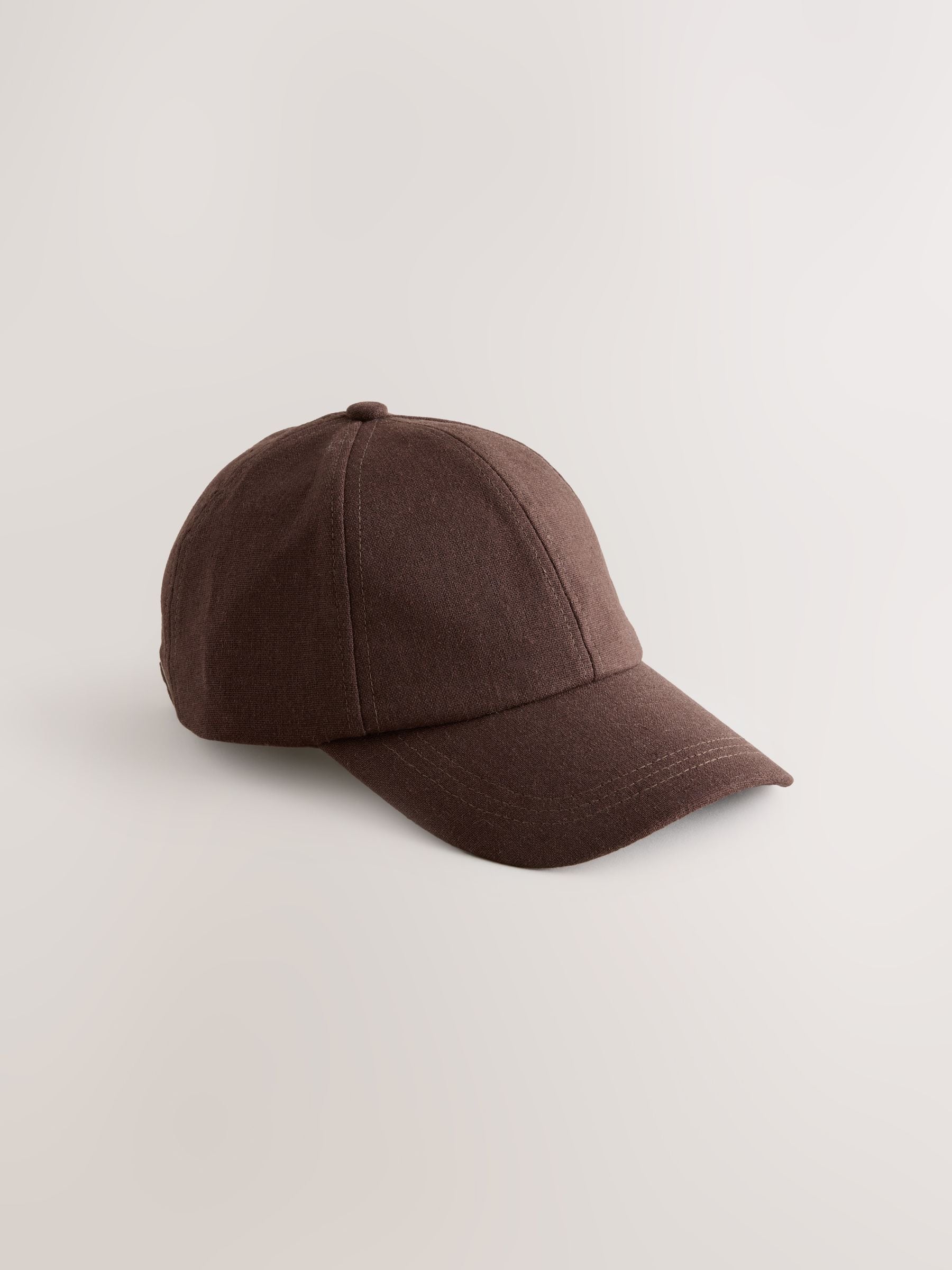 Chocolate Brown Linen Blend Cap
