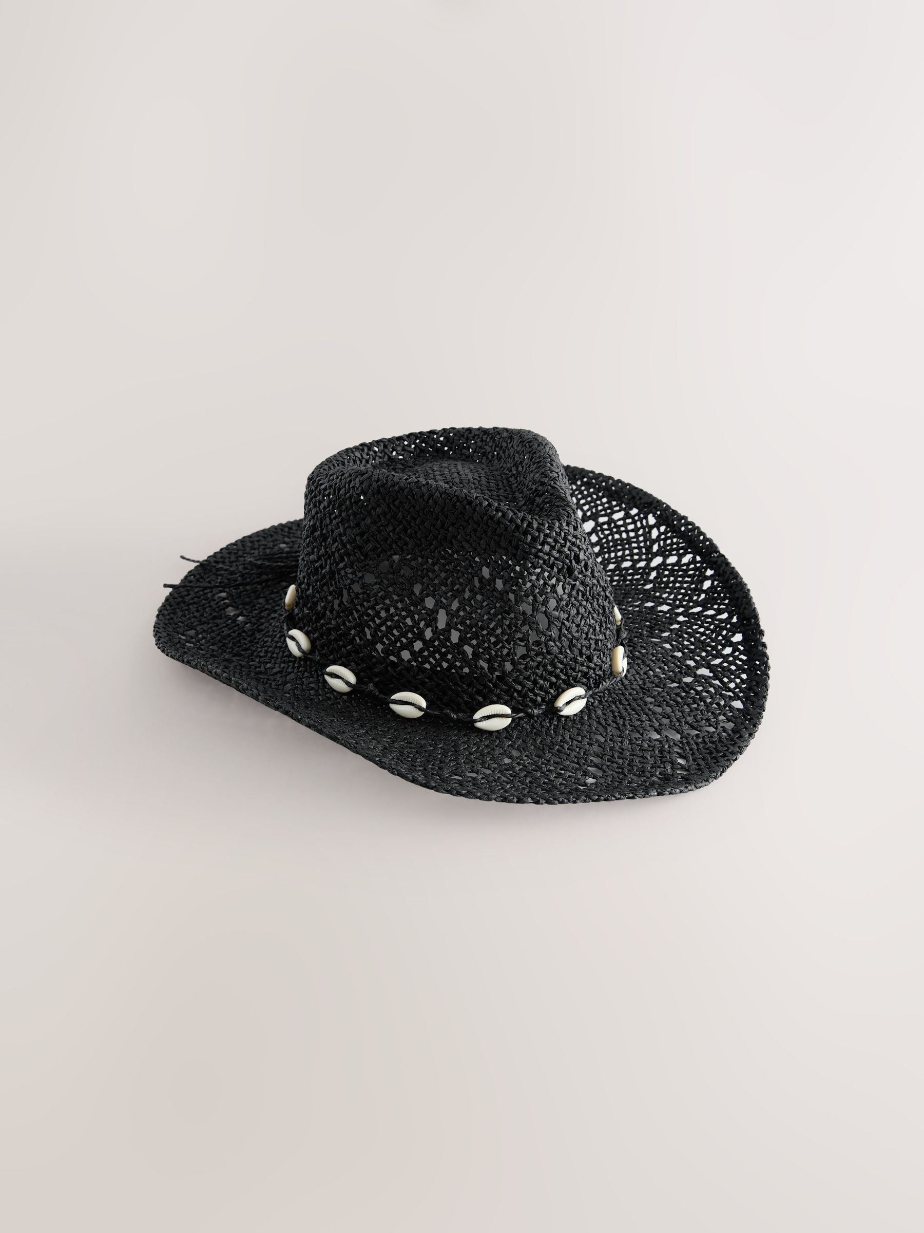 Black western straw hat, imported from the UK