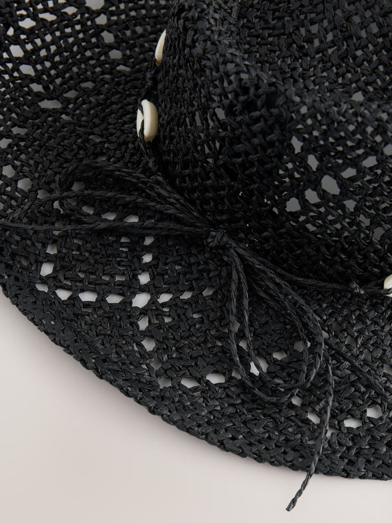 Black western straw hat, imported from the UK