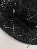 Black western straw hat, imported from the UK