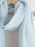 Blue 100% linen multiway scarf sarong, UK version