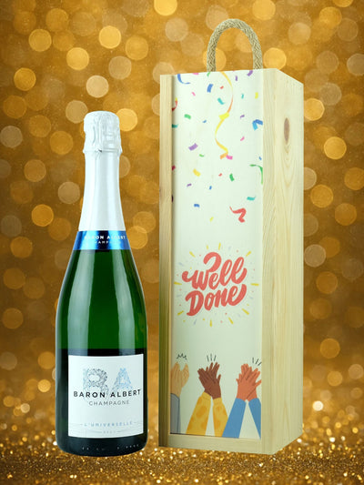 LeBonVin Well Done Champagne Gift Box with Baron Albert Brut 750ml