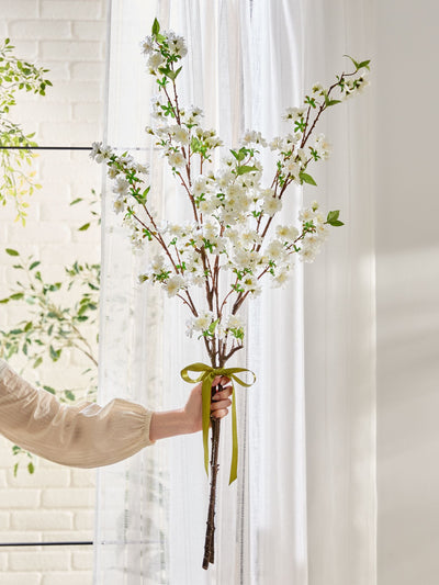 Next White Artificial Blossom 2 Stems Faux Spring Blossom 113cm- Buy online at McGrocer