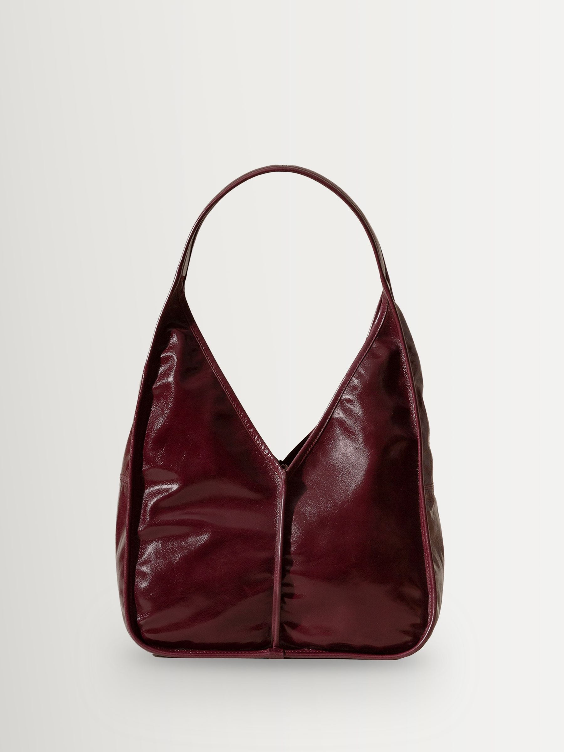 Hereu Studio Burgundy Calella hobo trimmed shoulder bag, UK version