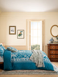 Joules Blue Hidcote Birds duvet cover and pillowcase set, UK version