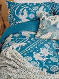 Joules Blue Hidcote Birds duvet cover and pillowcase set, UK version