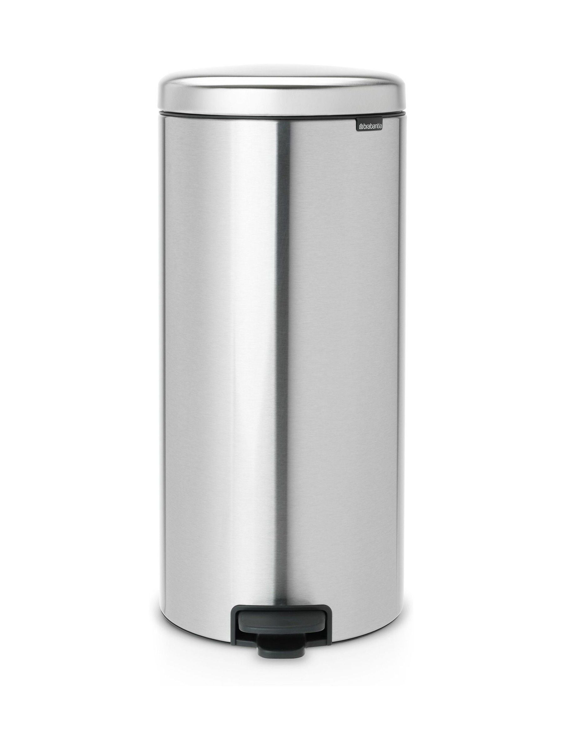 Brabantia matt steel fingerprint proof NewIcon pedal bin 30L - British product