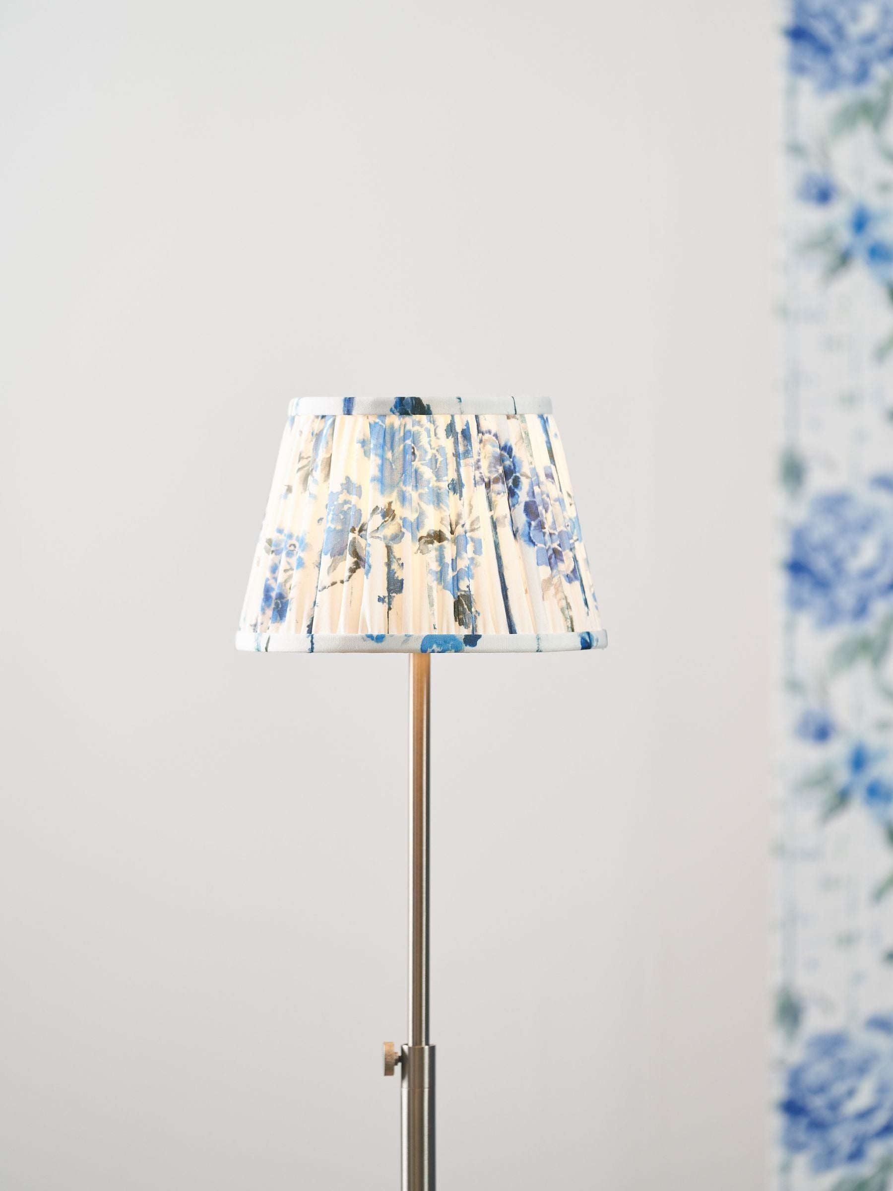 Designers Guild lampshade Cobalt Kyoto Flower 10 inch, imported from the UK