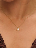Inicio Gold Plated Mother of Pearl A Initial Pendant