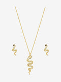 Inicio Gold Tone Cubic Zirconia Snake Gift Box Set