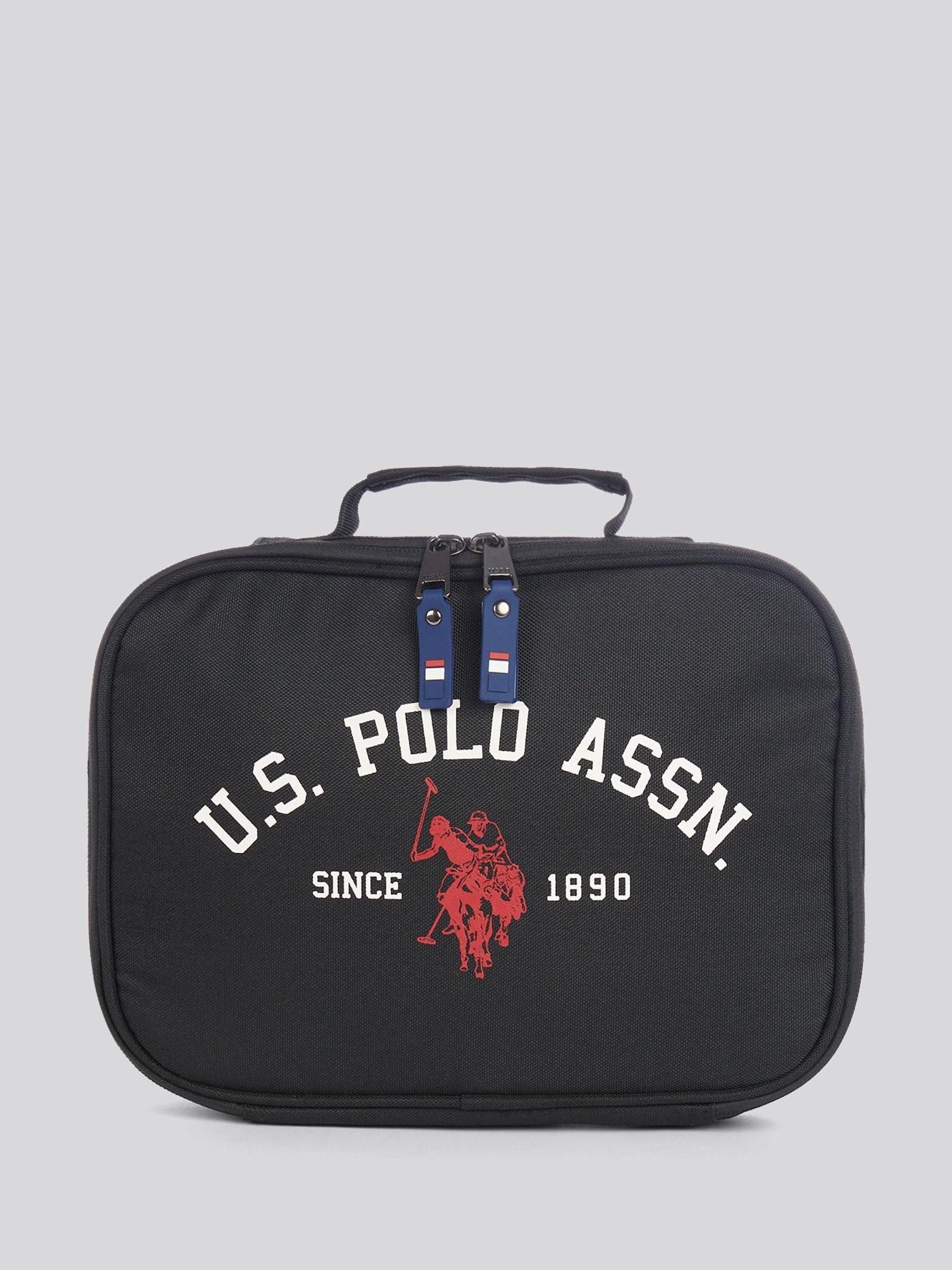 U.S. Polo Assn black signature arch print lunchbag, imported from the UK