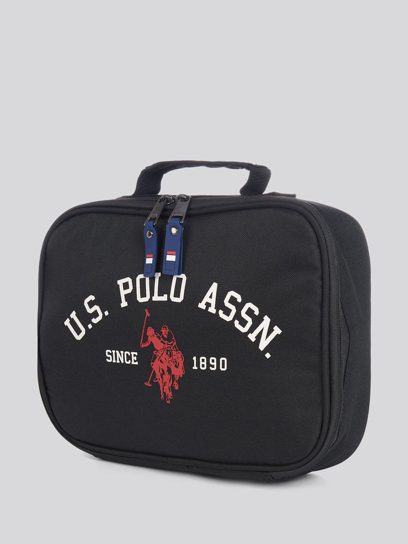 U.S. Polo Assn black signature arch print lunchbag, imported from the UK