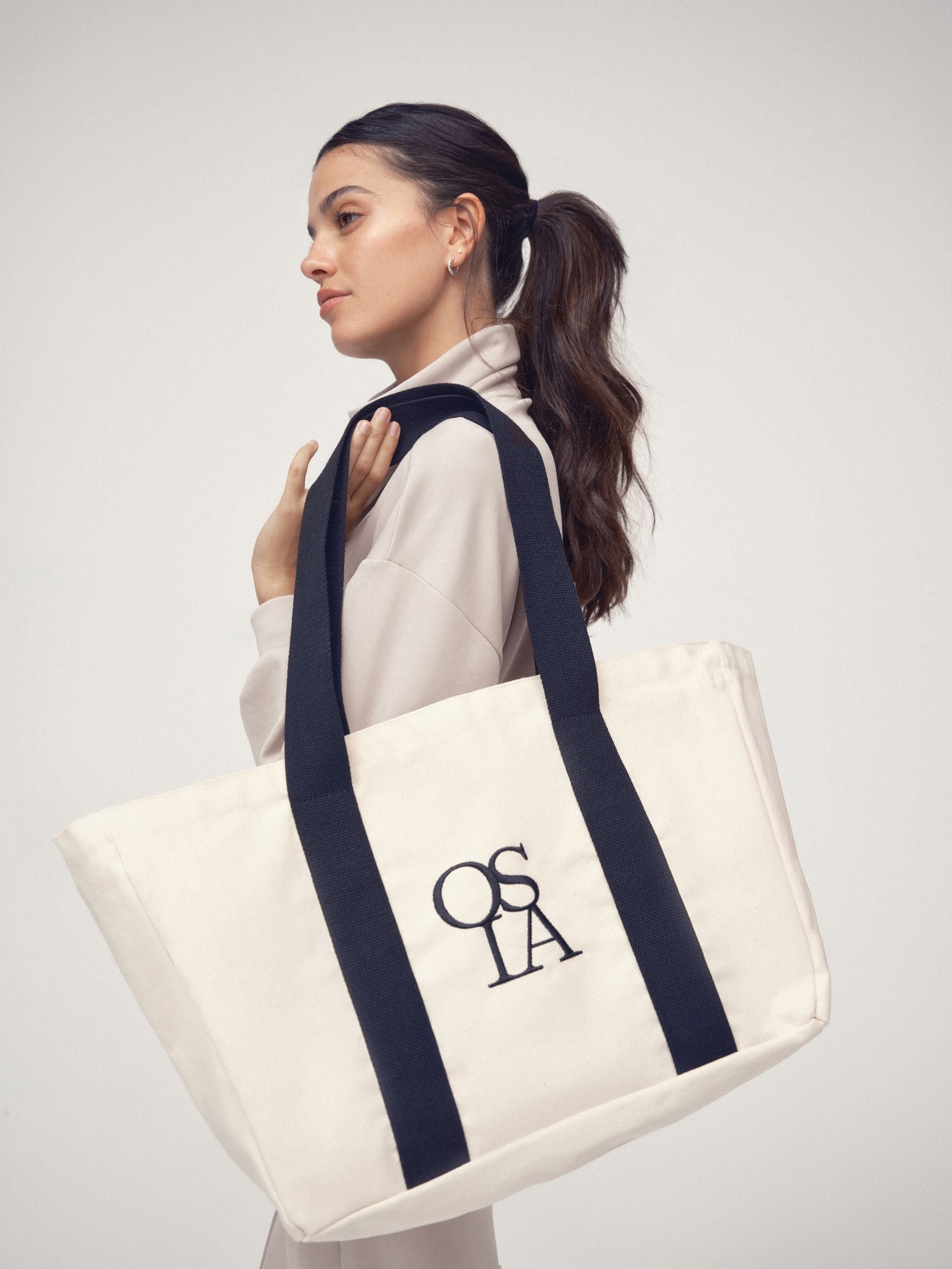 OSIA cream canvas tote bag imported from the UK