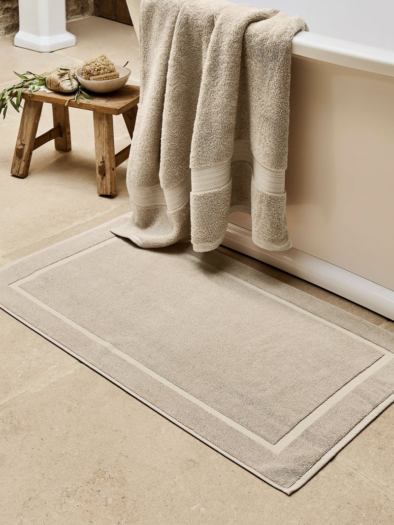 Christy Dove Grey Renaissance bath mat 52cm x 90cm, imported from the UK