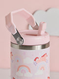 Pink Rodeo unicorn stainless steel water bottle 600ml, UK version