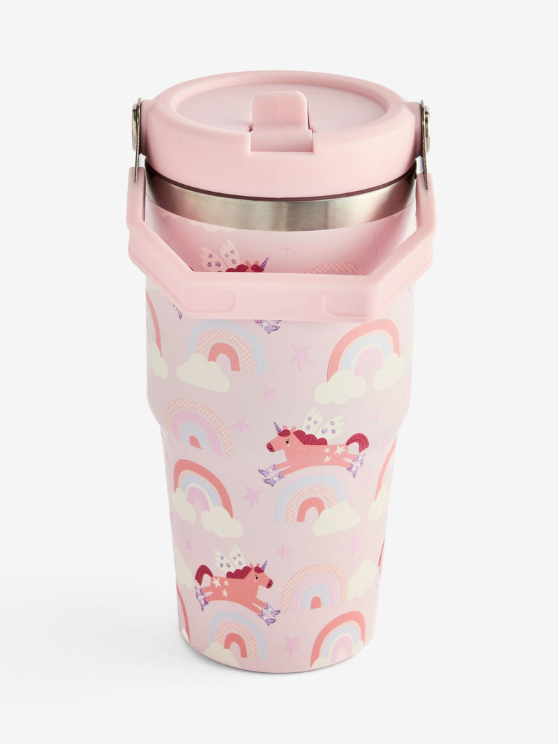 Pink Rodeo unicorn stainless steel water bottle 600ml, UK version