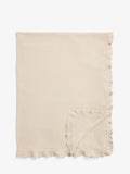 Muslin frill throw in natural colour (British brand)