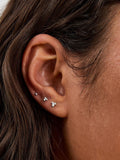 Accessorize sterling silver ball stud earrings, 3-pack - British product