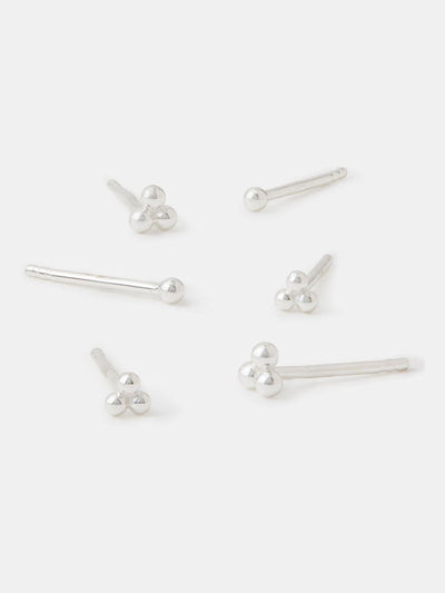 Next Accessorize 3er-Pack Kugelförmige Ohrstecker aus 925er Sterlingsilber - Online bei McGrocer kaufen
