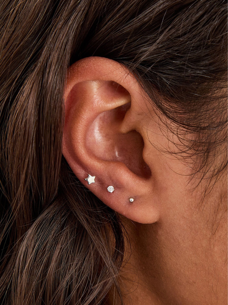 Accessorize sterling silver star stud earrings - British product