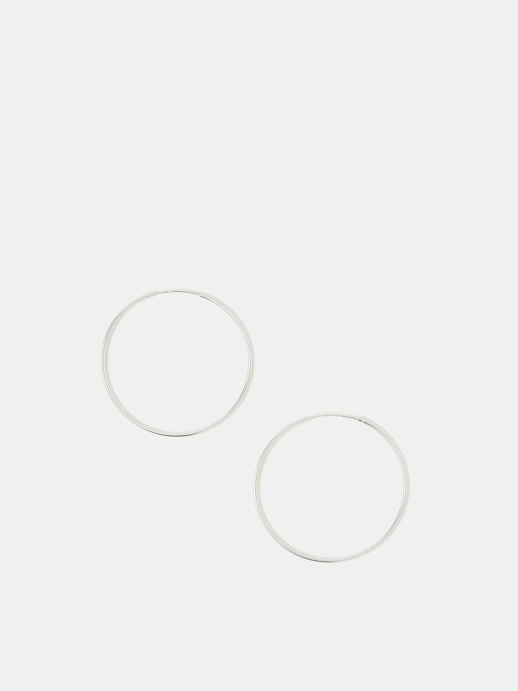Accessorize sterling silver large hoop earrings - British product