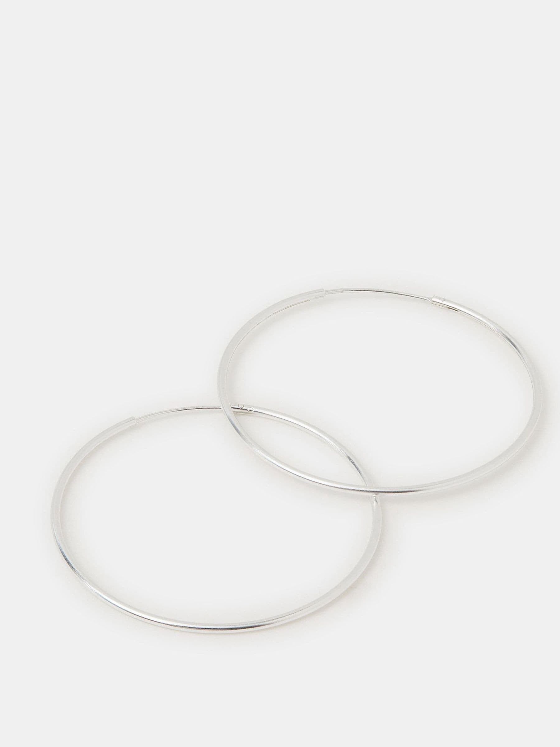 Accessorize sterling silver large hoop earrings - British product