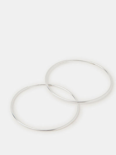 Accessorize Sterling Silver Store bøyleøreringer