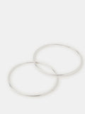 Accessorize Silver Sterling Large Hoop Earrings