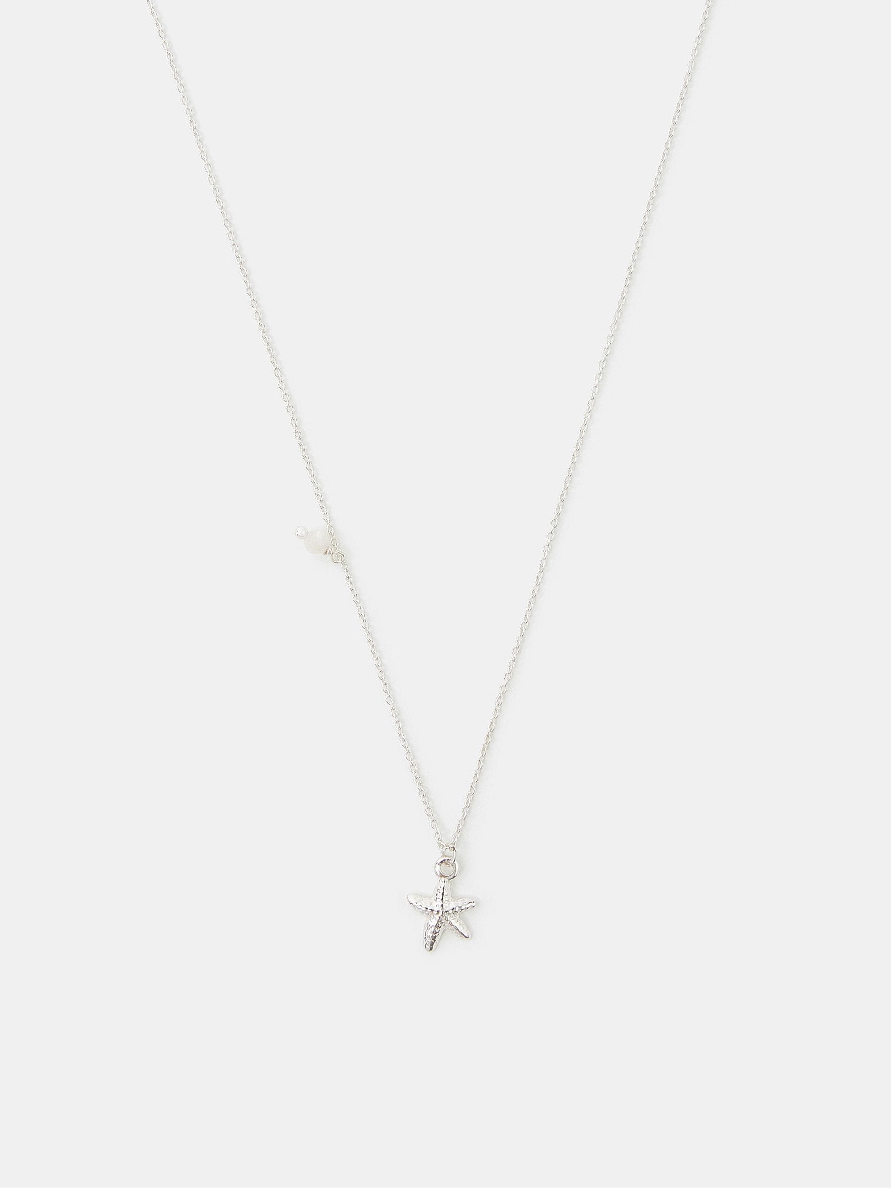 Accessorize silver plated sterling starfish pendant necklace - British product