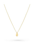 Beaverbrooks 9ct yellow gold etched teardrop necklace 45.7cm - British product
