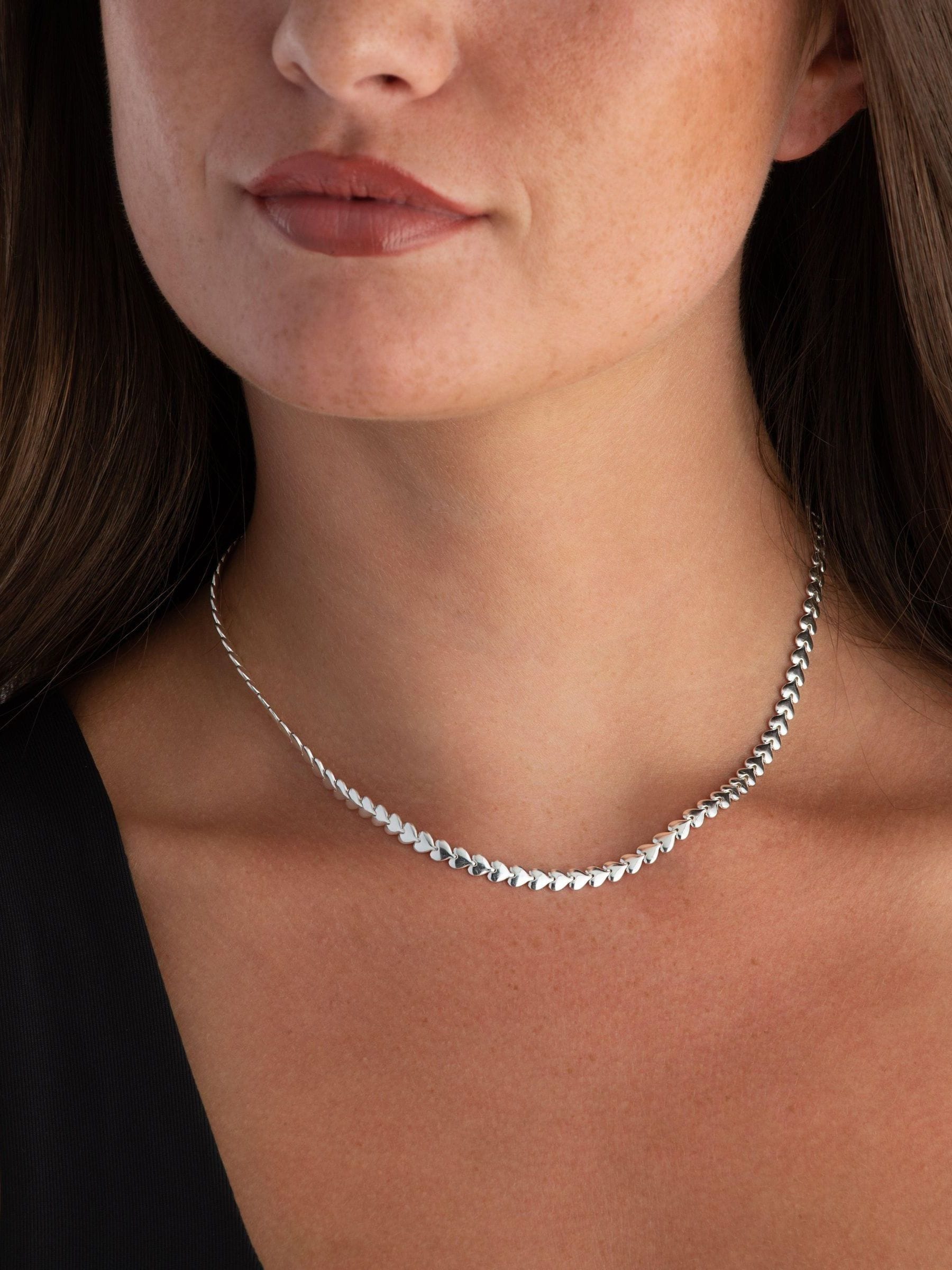 Beaverbrooks sterling silver heart necklace 45cm (British brand)