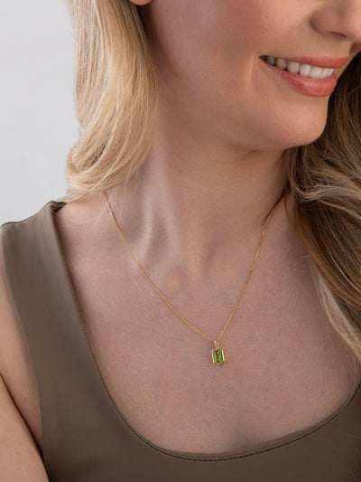 Beaverbrooks Gold 9 Karat Peridot Anhänger mit 45cm Halskette