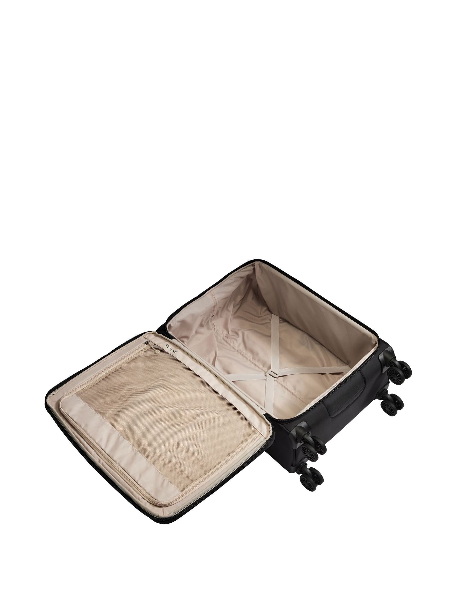 Antler black soft stripe suitcase 71cm (British brand)