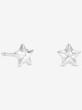 Simply Silver mini polished star stud earrings sterling silver (British brand)