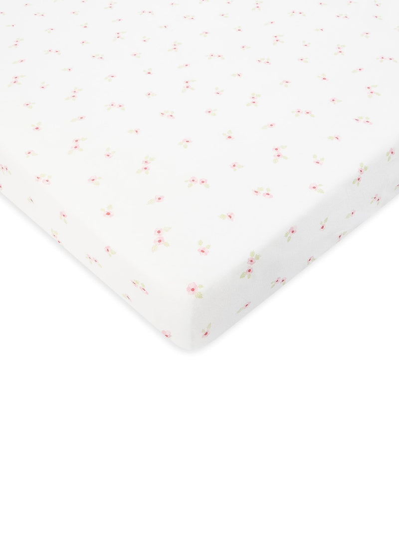 Avery Row Anemone Cotbed Fitted Sheet 140cm x 70cm - British product