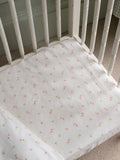 Avery Row Anemone Cotbed Fitted Sheet 140cm x 70cm - British product