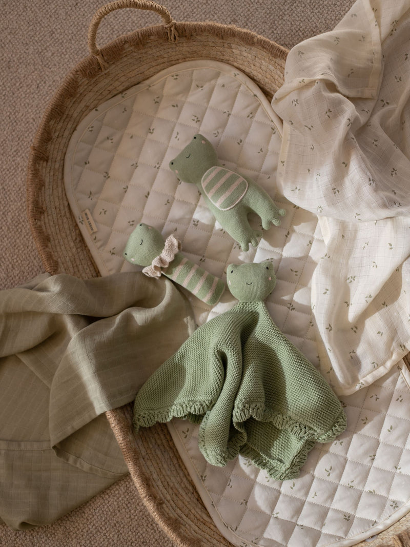 Avery Row frog cuddle cloth baby toy, imported from the UK