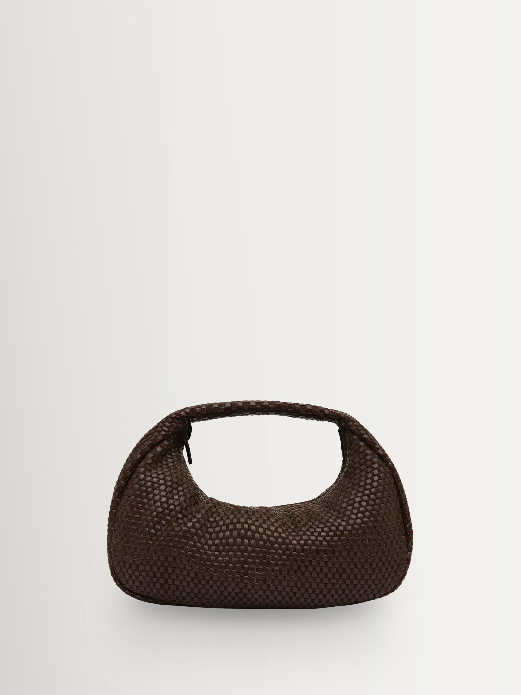 St Agni Brown Lattice Weave Bon Bon Bag, UK version