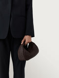 St Agni Brown Lattice Weave Bon Bon Bag, UK version