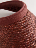 Chocolate brown straw visor (British brand)