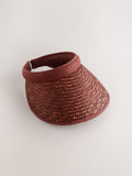 Chocolate brown straw visor (British brand)